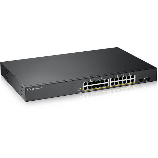 Switch ZyXEL GS1900-24HP V2, 24 Porturi Gigabit PoE + 2x SFP