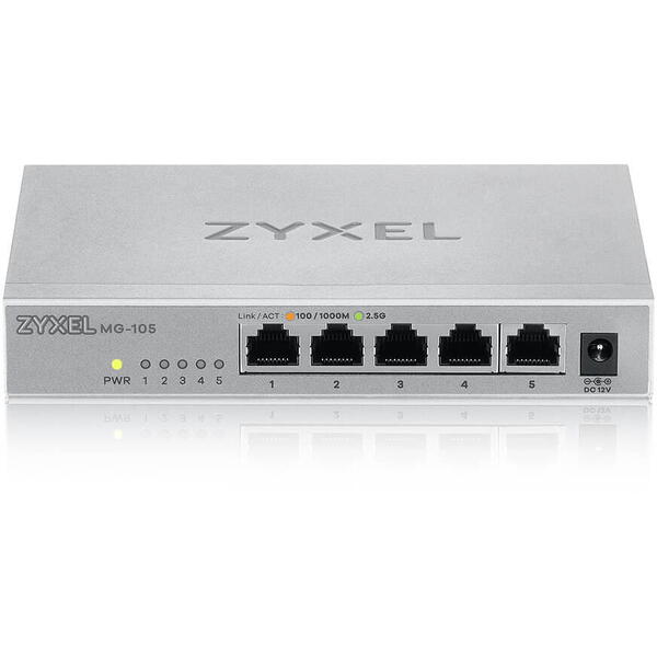 Switch ZyXEL MG-105, 5 Porturi 2.5 Gigabit