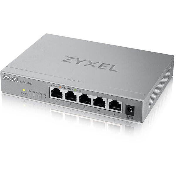 Switch ZyXEL MG-105, 5 Porturi 2.5 Gigabit