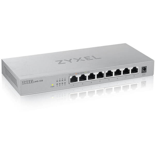 Switch ZyXEL MG-108, 8 Porturi 2.5 Gigabit