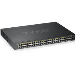 Switch ZyXEL GS1920-48HP v2, 44 Porturi Gigabit PoE + 4x RJ45/SFP PoE + 2x SFP