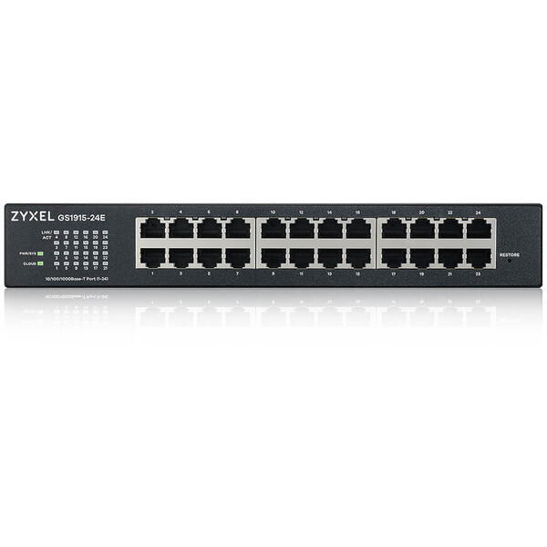 Switch ZyXEL GS1915-24E, 24 Porturi Gigabit