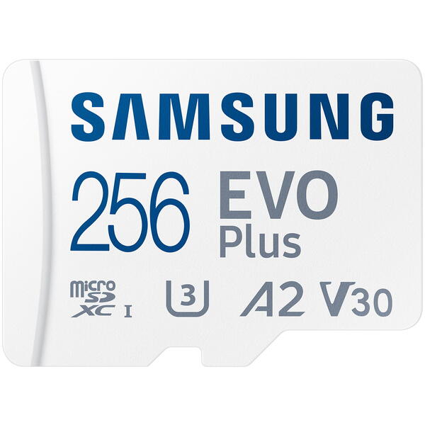 Samsung Micro SDXC EVO Plus UHS-I U3 Clasa 10 256GB + Adaptor