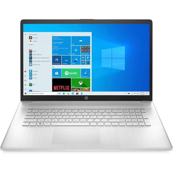 Laptop HP 17-cn2026nq, 17.3 inch FHD IPS, Intel Core i7-1235U, 16GB DDR4, 512GB SSD, Intel Iris Xe, Windows 11 Home, Natural Silver