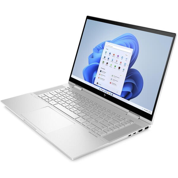 Laptop HP ENVY 16-h0012nq, 16 inch WQUXGA OLED Touch, Intel Core i7-12700H, 16GB DDR5, 512GB SSD, GeForce RTX 3060 6GB, FreeDOS, Natural Silver