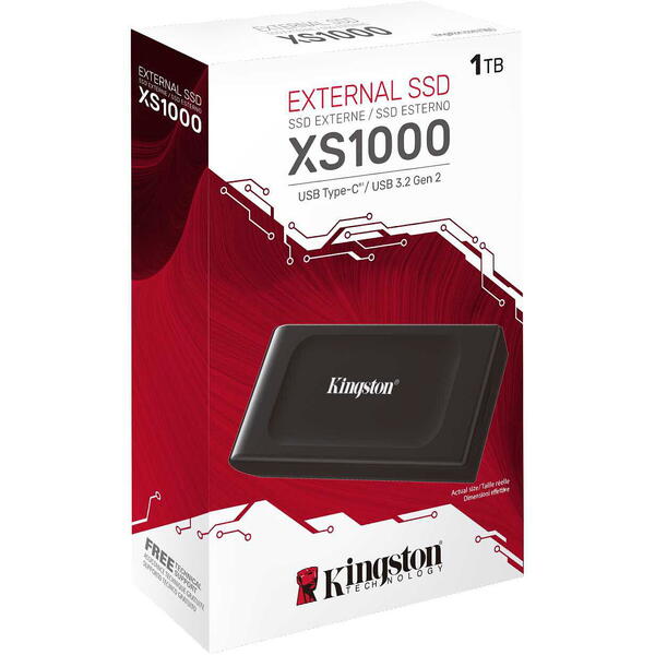 SSD Kingston XS1000 2TB, USB 3.2 tip C