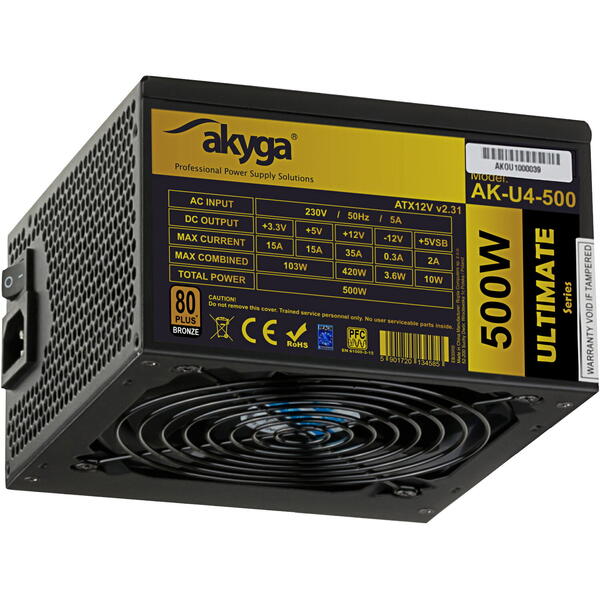 Sursa Akyga Ultimate, 80+, 500W