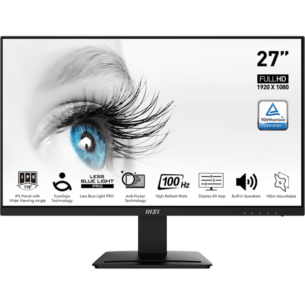 Monitor LED MSI PRO MP273A 27 inch FHD 1 ms 100 Hz Negru