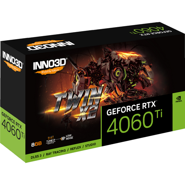 Placa video INNO3D GeForce RTX 4060 Ti Twin X2 8GB GDDR6 128 bit DLSS 3.0