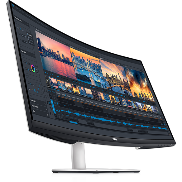 Monitor LED Dell S3221QSA Curbat 31.5 inch UHD VA 4 ms 60 Hz Negru/Argintiu