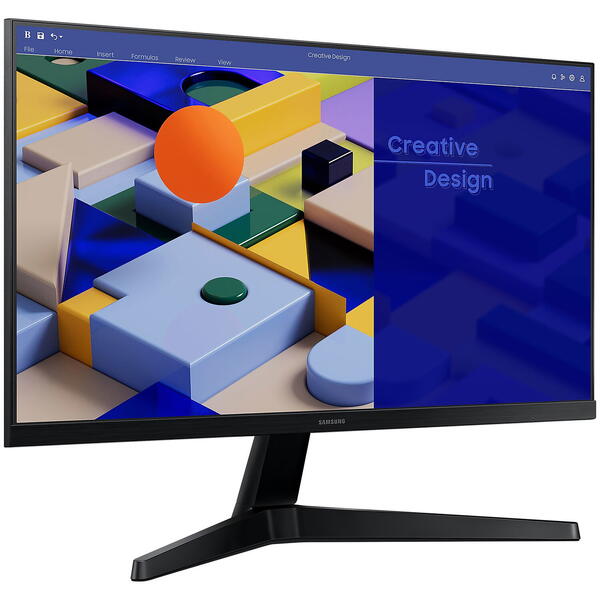 Monitor LED Samsung LS24C314EAUXEN 24 inch FHD IPS 5 ms 75 Hz, Negru