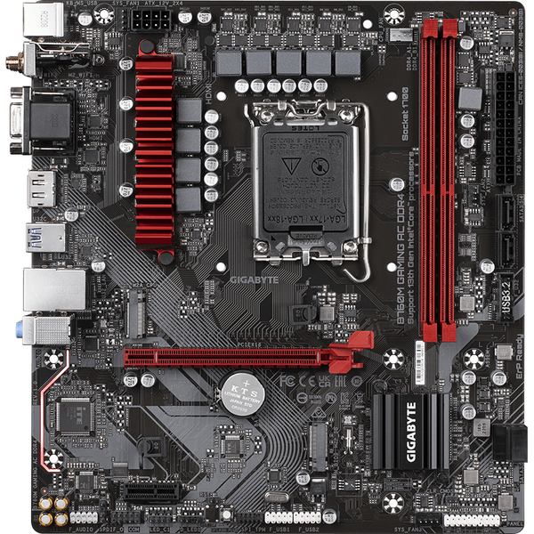 Placa de baza Gigabyte B760M GAMING AC DDR4, Socket 1700