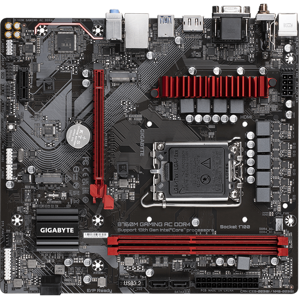 Placa de baza Gigabyte B760M GAMING AC DDR4, Socket 1700