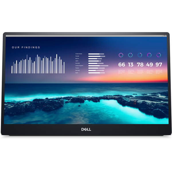 Monitor LED Dell Portabil P1424H 14 inch FHD IPS 6 ms 60 Hz USB-C