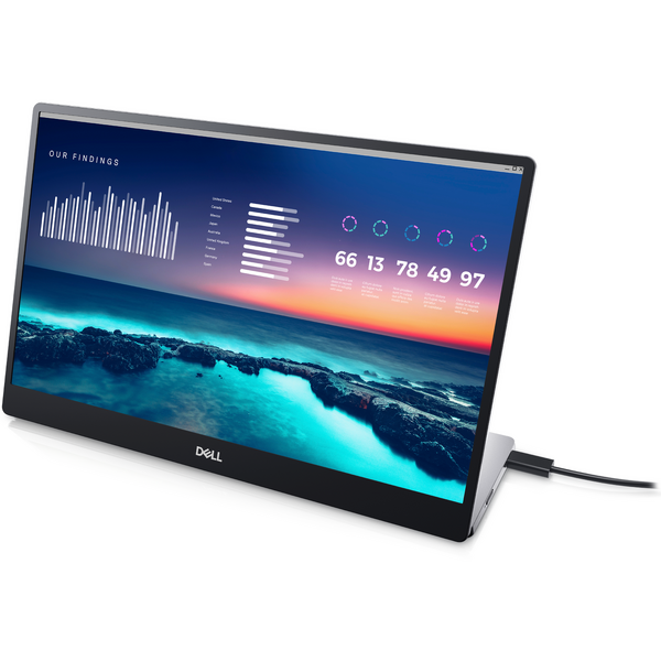 Monitor LED Dell Portabil P1424H 14 inch FHD IPS 6 ms 60 Hz USB-C