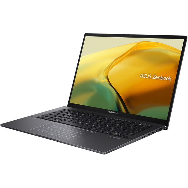 Laptop Asus Zenbook 14 OLED UM3402YA, 14 inch 2.8K 90Hz, AMD Ryzen 5 7530U, 16GB DDR4X, 512GB SSD, Radeon, Win 11 Pro, Jade Black