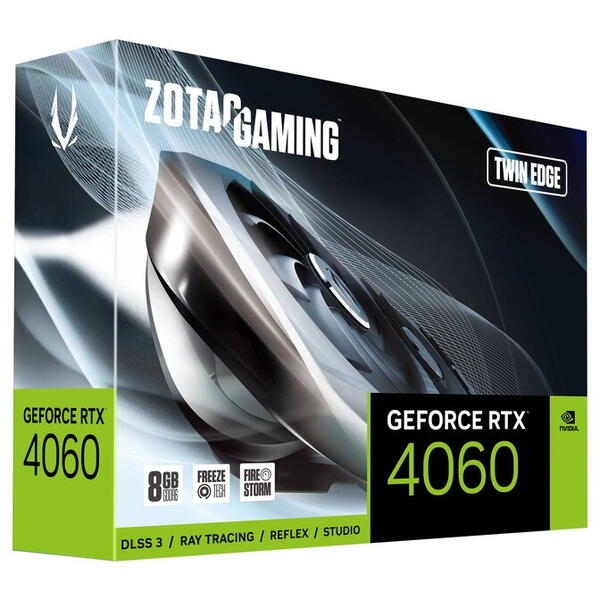 Placa video Zotac GeForce RTX 4060 Twin Edge OC 8GB GDDR6 128 Bit DLSS 3.0