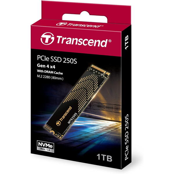 SSD Transcend MTE250S 1TB PCI Express 4.0 x4 M.2 2280