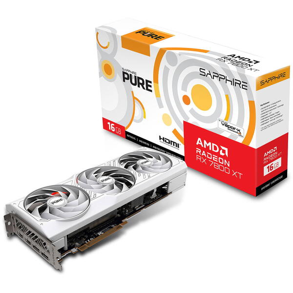 Placa video Sapphire Radeon RX 7800 XT PURE 16GB GDDR6 256 Bit