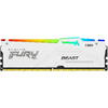 Memorie Kingston FURY Beast RGB White 64GB DDR5 6000MHz CL36 Kit Dual Channel