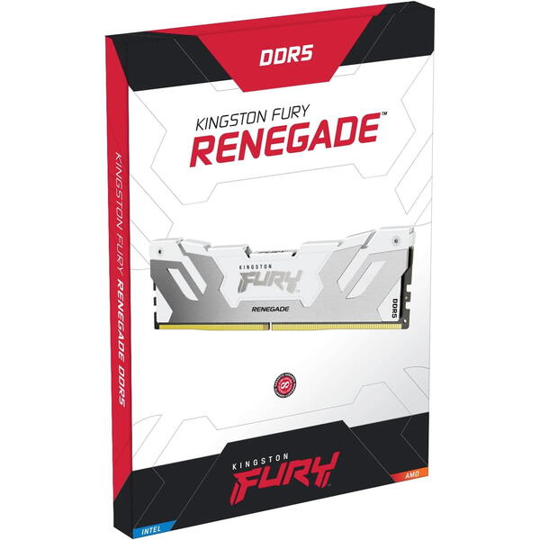 Memorie Kingston FURY Renegade White 32GB DDR5 7200MHz CL38 Kit Dual Channel