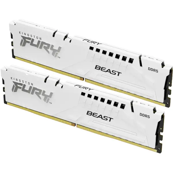 Memorie Kingston FURY Beast White 64GB DDR5 6000MHz CL36 Kit Dual Channel