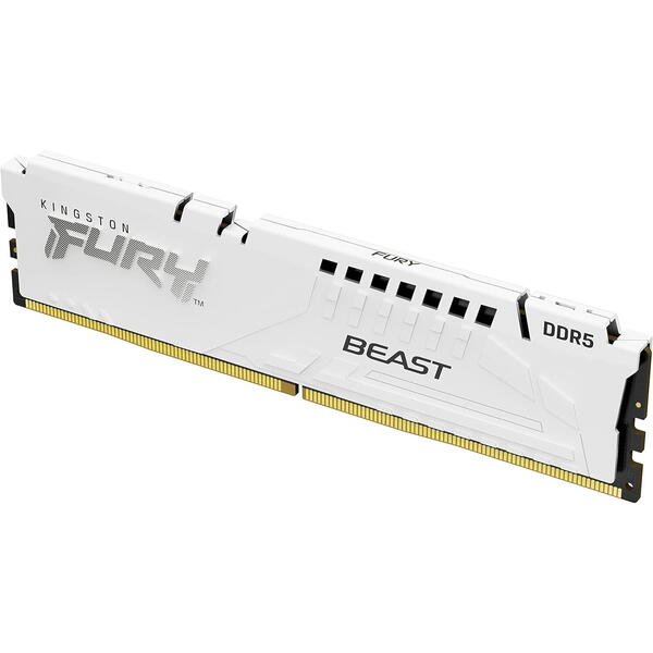 Memorie Kingston FURY Beast White 64GB DDR5 6000MHz CL36 Kit Dual Channel