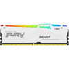 Memorie Kingston FURY Beast RGB White 64GB DDR5 6000MHz CL40 Kit Dual Channel
