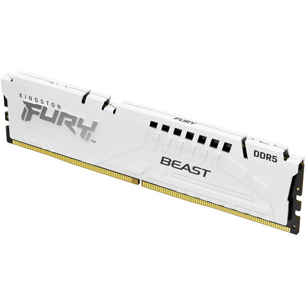Memorie Kingston FURY Beast White 64GB DDR5 6000MHz CL40 Kit Dual Channel