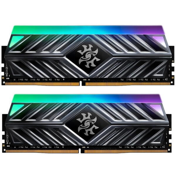 Memorie ADATA XPG Spectrix D41 Tungsten Grey RGB 32GB DDR4 3600MHz CL18 Kit Dual Channel