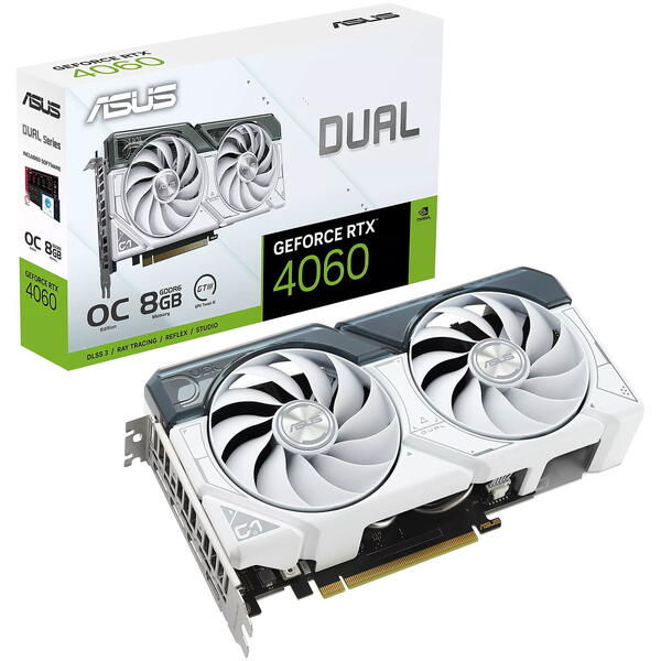 Placa video Asus GeForce RTX 4060 DUAL OC 8GB GDDR6 128 bit DLSS 3.0