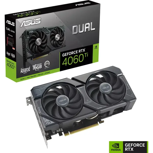 Placa video Asus Dual GeForce RTX 4060 Ti Advanced Edition 16GB GDDR6