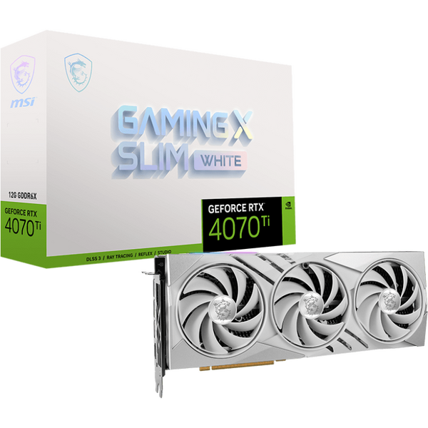 Placa video MSI GeForce RTX 4070 Ti GAMING X SLIM White  12GB GDDR6X 192 bit DLSS 3.0