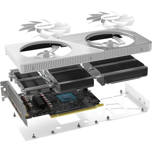 Placa video INNO3D GeForce RTX 4060 Ti Twin X2 OC White 8GB GDDR6 128 Bit DLSS 3.0