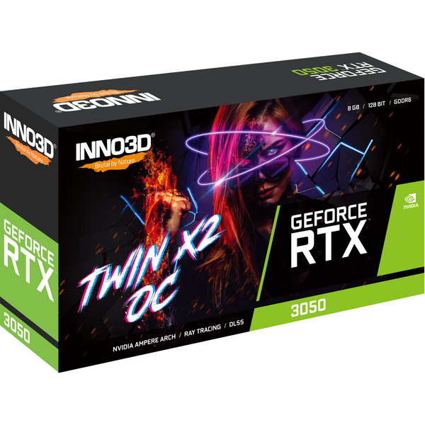 Placa video INNO3D GeForce RTX 3050 TWIN X2 OC 8GB GDDR6 128 Bit