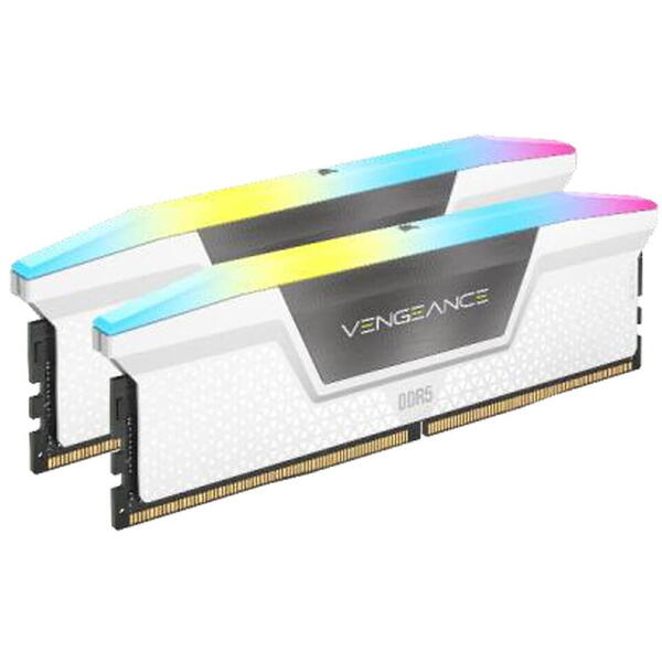 Memorie Corsair Vengeance RGB White 32GB DDR5 6000MHz CL30 Kit Dual Channel