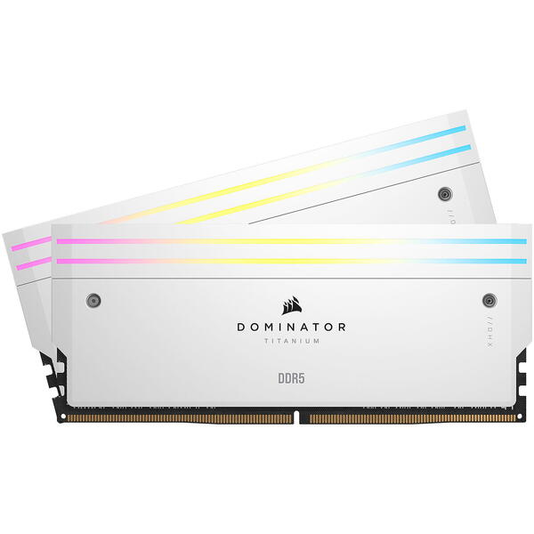Memorie Corsair Dominator Titanium RGB White 96GB 6600MHz CL32 Kit Dual Channel