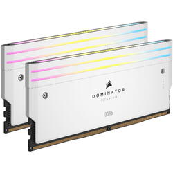 Dominator Titanium RGB White 96GB 6600MHz CL32 Kit Dual Channel