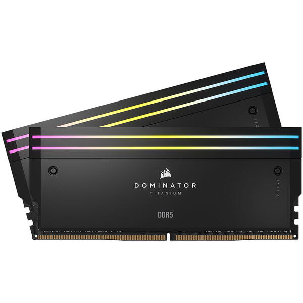 Memorie Corsair Dominator Titanium RGB Black 64GB 6000MHz CL30 Kit Dual Channel