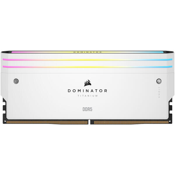 Memorie Corsair Dominator Titanium RGB White 32GB 6000MHz CL30 Kit Dual Channel