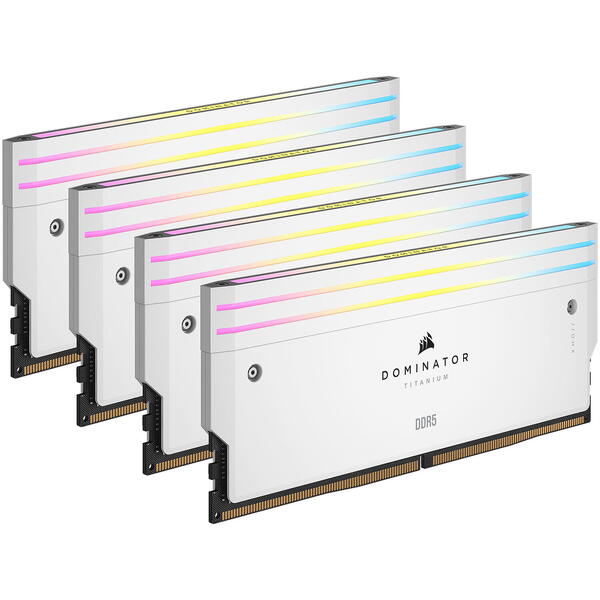 Memorie Corsair Dominator Titanium RGB White 64GB 6000MHz CL36 Kit Quad Channel