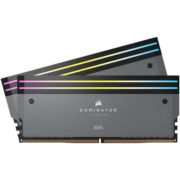 Memorie Corsair Dominator Titanium RGB Grey 64GB 6000MHz CL30 Kit Dual Channel