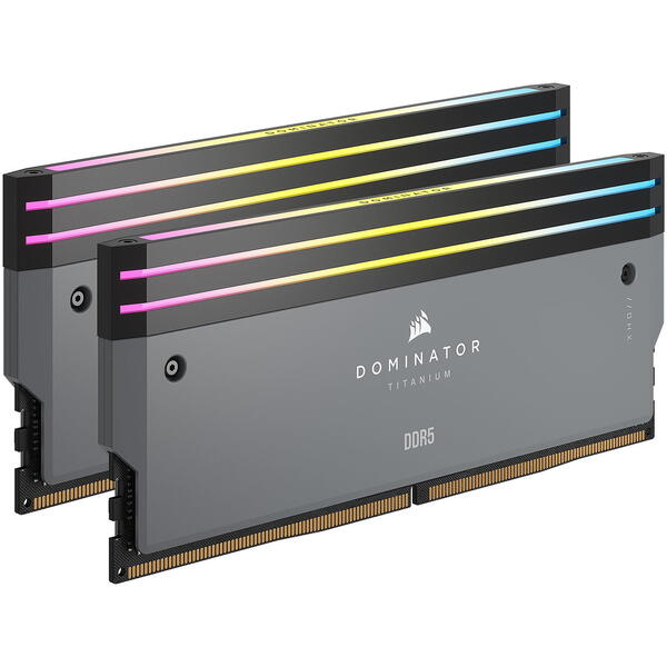 Memorie Corsair Dominator Titanium RGB Grey 32GB 6000MHz CL30 Kit Dual Channel