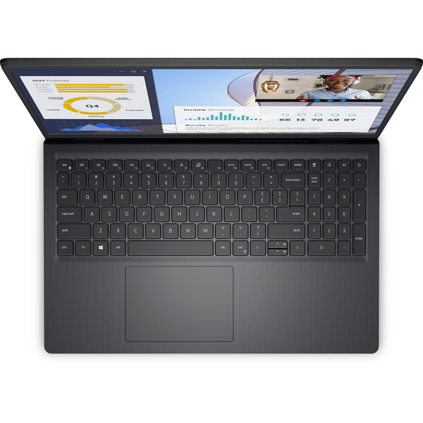 Laptop Dell Vostro 3535, 15.6 inch FHD 120Hz, AMD Ryzen 7 7730U, 16GB DDR4, 512GB SSD, Radeon, Win 11 Pro, Carbon Black, 3Yr ProSupport