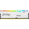 Memorie Kingston FURY Beast RGB White 32GB DDR5 5600MHz CL36 Kit Dual Channel