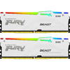Memorie Kingston FURY Beast RGB White 32GB DDR5 6000MHz CL36 Kit Dual Channel