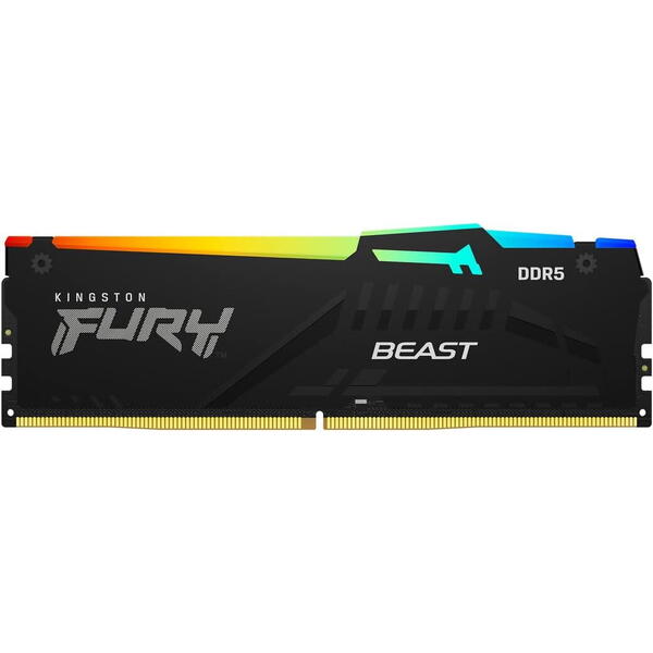 Memorie Kingston FURY Beast RGB 128GB DDR5 5200MHz CL40 Kit Quad Channel