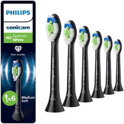 Rezerve periuta de dinti Philips Sonicare Optimal White HX6066/88 Negru, 6 buc