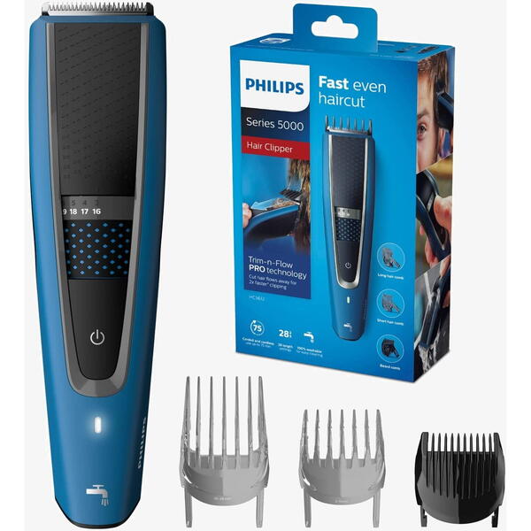 Aparat de tuns Philips HC5612/15 Seria 5000 Black/Blue