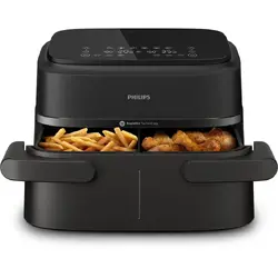 dubla cu aer cald Seria 1000 NA150/00, 7.1 litri 2450W 6 programe, termostat, Black